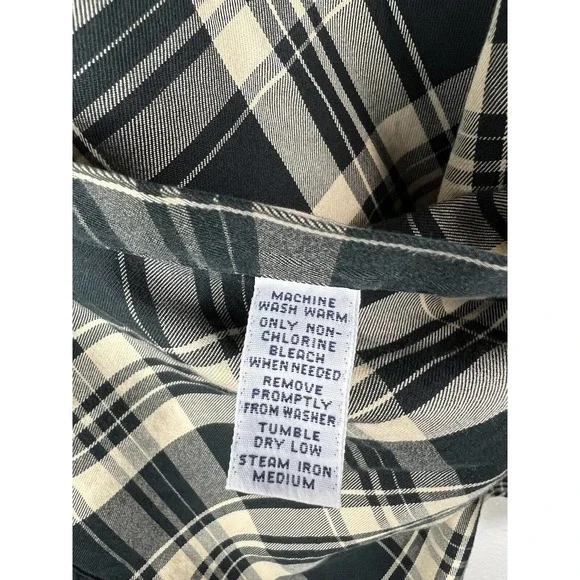 Ralph Lauren Blake Large Black & Beige Plaid Long Sleeve Button Up Shirt - Picture 6 of 6